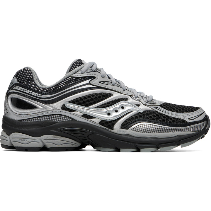Photo: Saucony Black & Silver ProGrid Omni 9 Sneakers