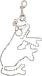 JW Anderson Silver Frog Outline Keychain