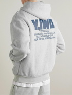 Y,IWO - Logo-Print Cotton-Jersey Hoodie - Gray