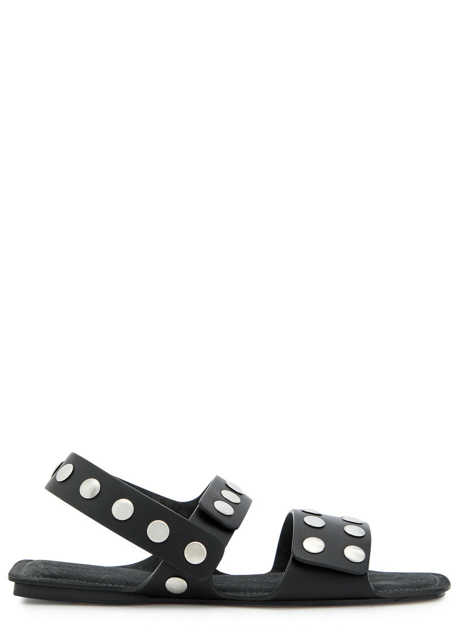Khaite Boden Studded Leather Sandals Black