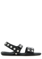 Khaite Boden Studded Leather Sandals Black