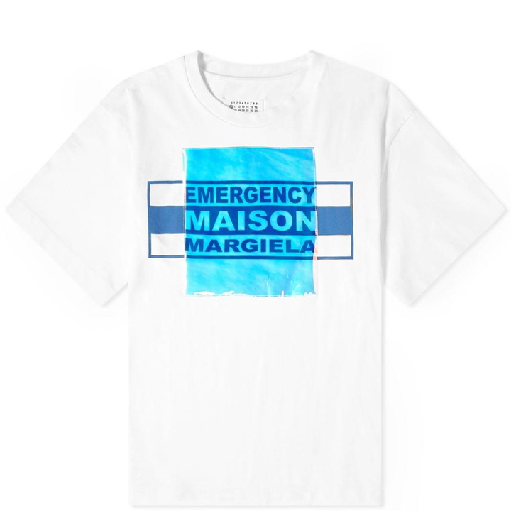 Photo: Maison Margiela 10 Iridescent Logo Oversized Tee