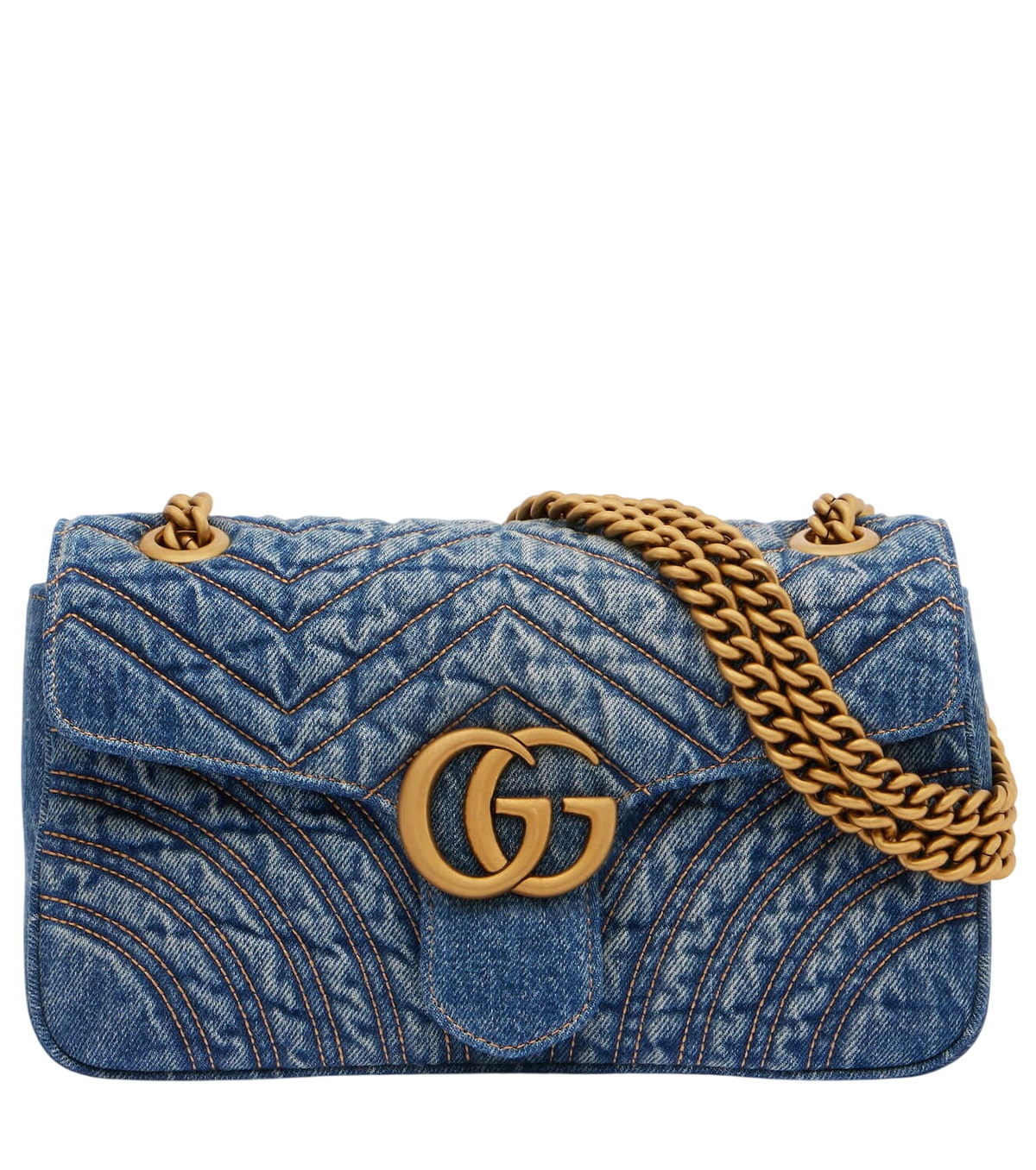 Patchwork Denim Jeans With Gucci Rosso Ancora Gucci