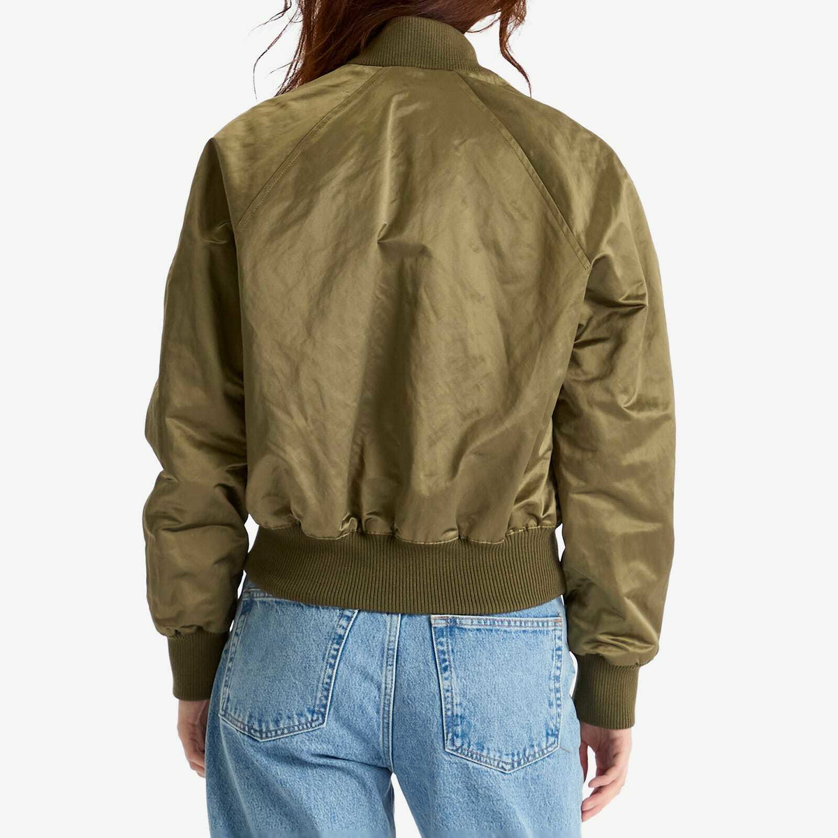 AMI Paris Women's De Coeur Bomber Jacket in Loden