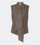 Brunello Cucinelli Scarf-detail linen vest