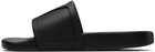 Valentino Garavani Black Coolside Rubber Slide Sandals