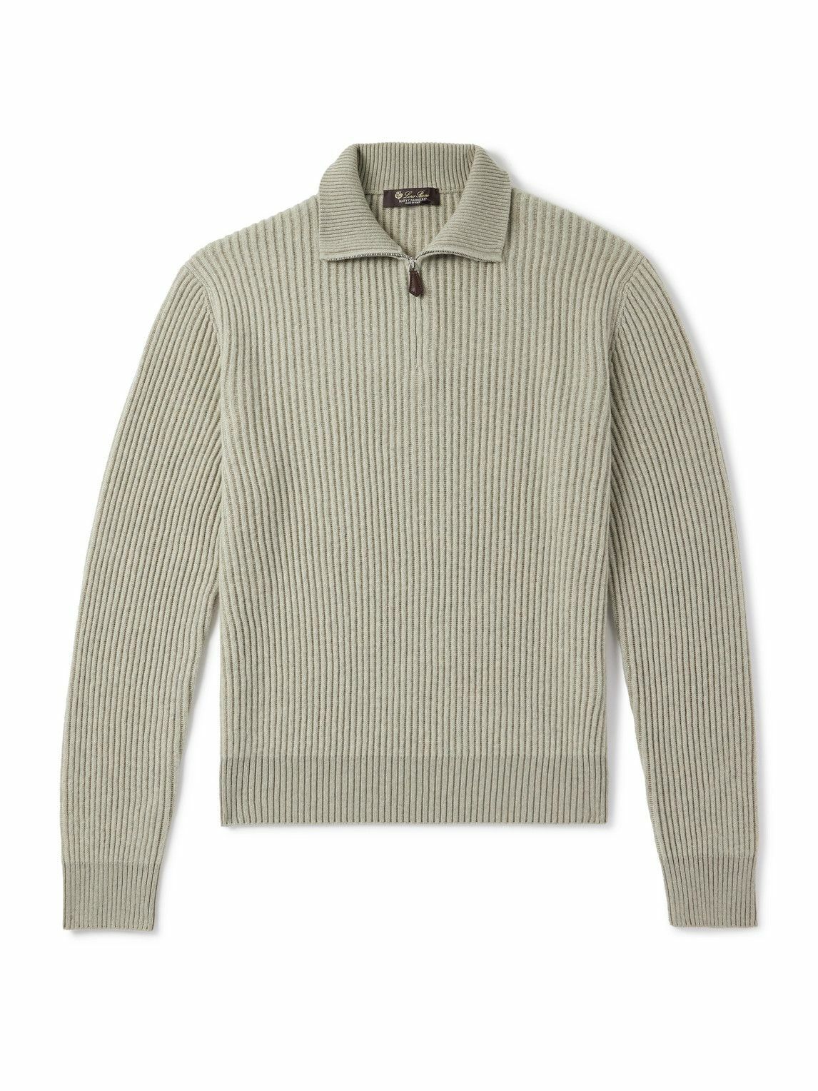 Loro Piana - Silk and Linen-Blend Zip-Up Cardigan - Blue