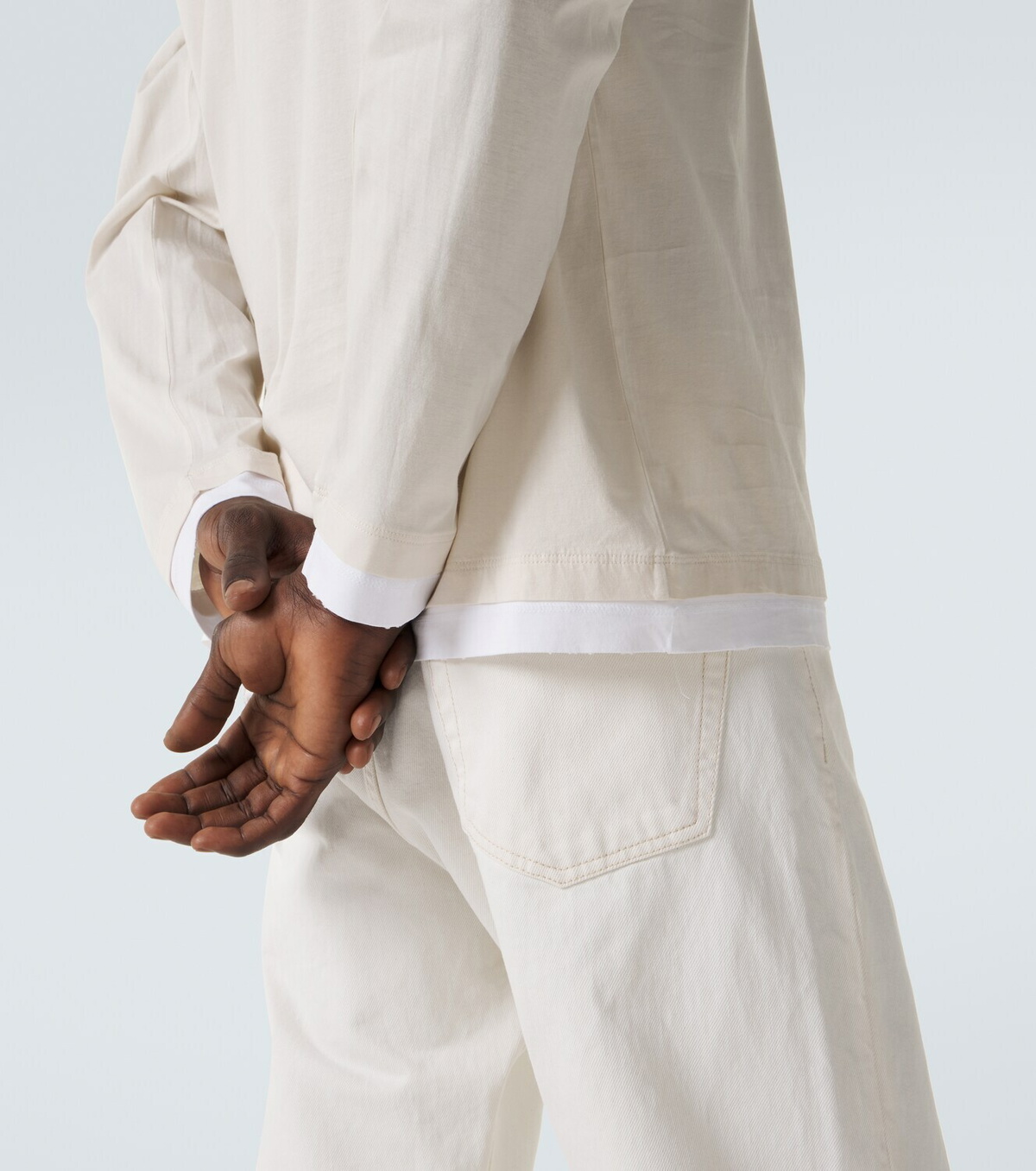 Prada Layered cotton jersey T-shirt