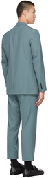 Dries Van Noten Blue Wool Gabardine Suit