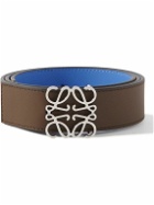 Loewe - 3.5cm Anagram Reversible Leather Belt - Blue