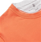 Brunello Cucinelli - Layered Cotton-Jersey T-Shirt - Orange