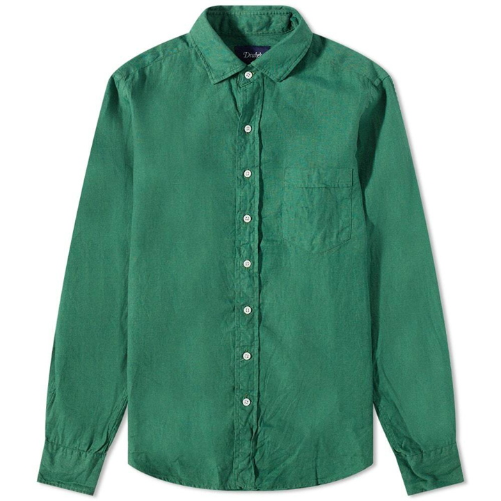 Photo: Drake's Men's Linen Summer Shirt in Green