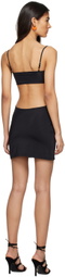 ioannes Black Slip Minidress