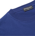 Balenciaga - Printed Cotton-Jersey T-Shirt - Men - Blue