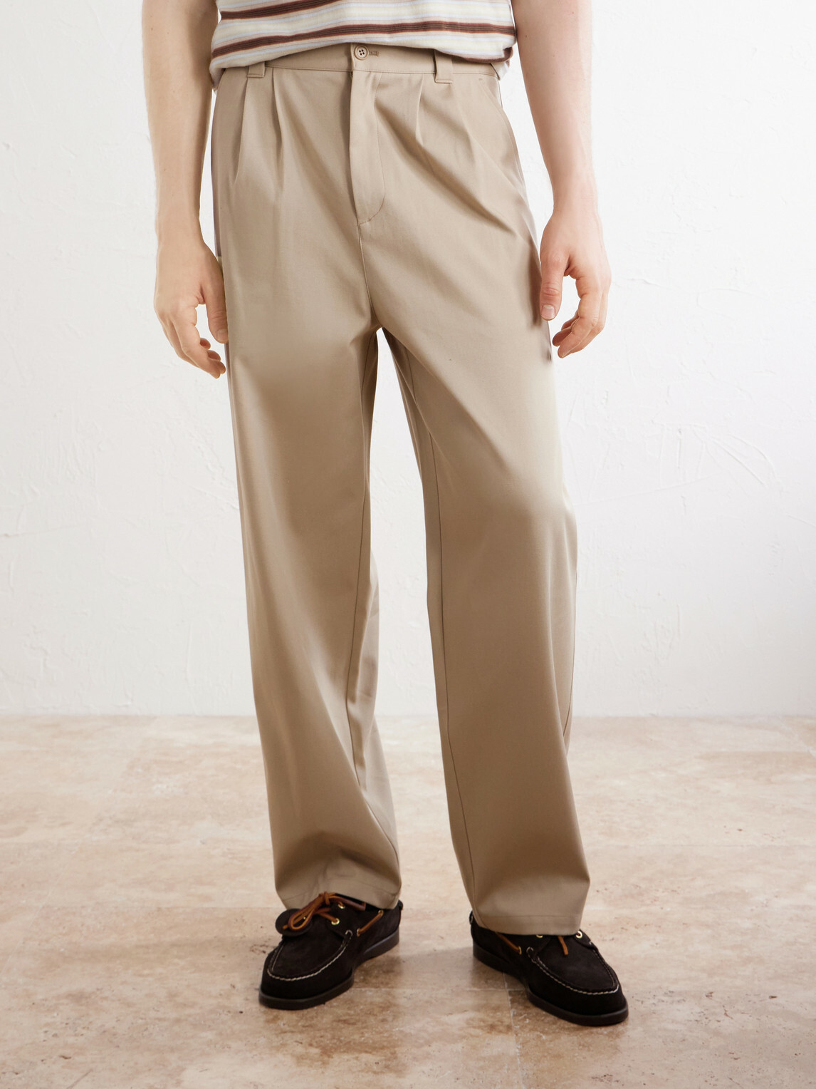 A.P.C. - Ricky Straight-Leg Pleated Organic Cotton Trousers - Neutrals