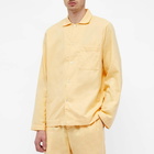 Tekla Fabrics Men's Flannel Sleep Shirt in Gentle Yellow