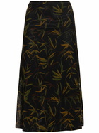 WEWOREWHAT Printed Stretch Tech Midi Skirt