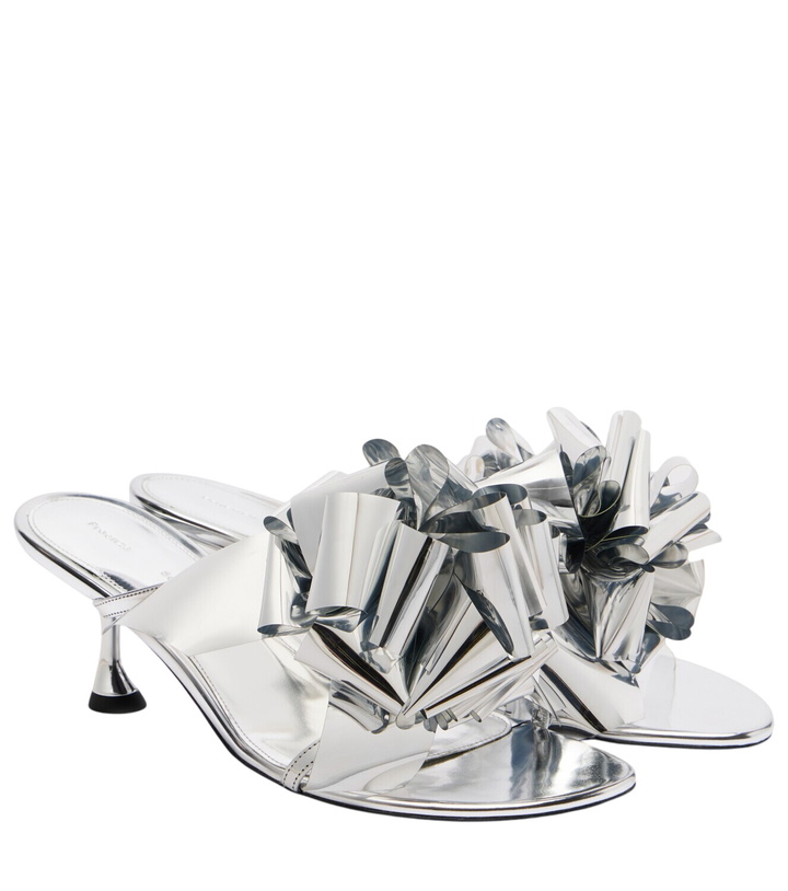 Photo: Proenza Schouler Tee Souvenir mirrored leather mules