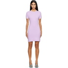 Versace Purple Jacquard Stretch Cotton-Jersey Minidress