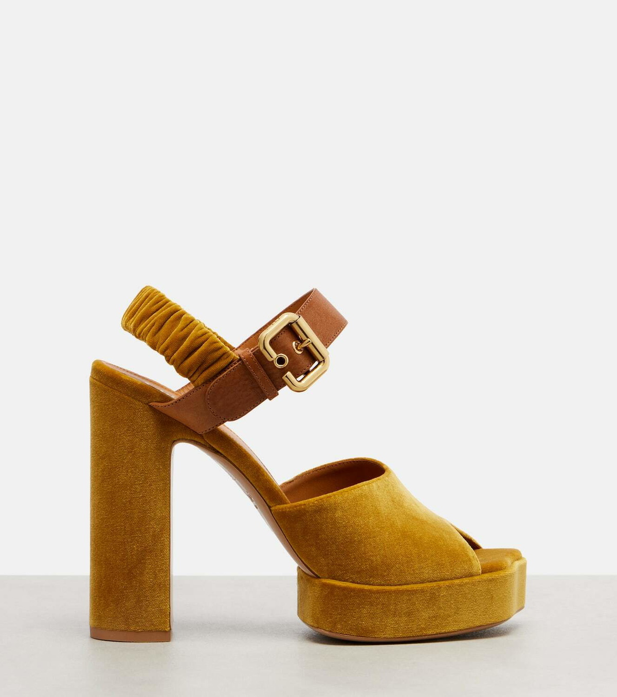 Chloé Aria 95 velvet platform sandals Chloe