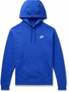Nike - Sportswear Club Logo-Embroidered Cotton-Blend Jersey Hoodie - Blue
