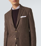 Kiton Prince of Wales check virgin wool blazer