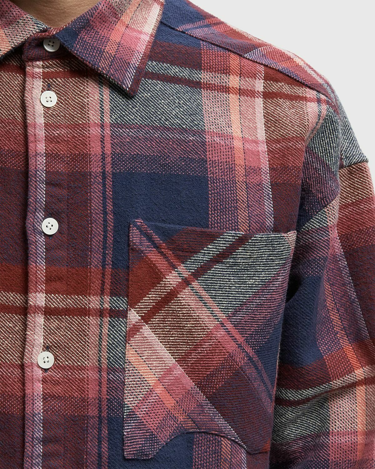 Reternity CREATIVE DEPT LOGO FLANNEL Purple Mens Longsleefe