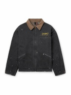 SAINT MXXXXXX - Babylon Detroit Logo-Embroidered Cotton Jacket - Black