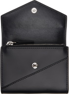 MM6 Maison Margiela Black Leather Flap Wallet