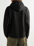 KENZO - Logo-Appliquéd Stretch-Cotton Jersey Hoodie - Black