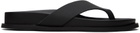 ST. AGNI Black Thong Slides