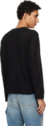 Courrèges Black Printed Mesh T-shirt