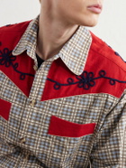 BODE - River City Western Checked Cotton Shirt - Red