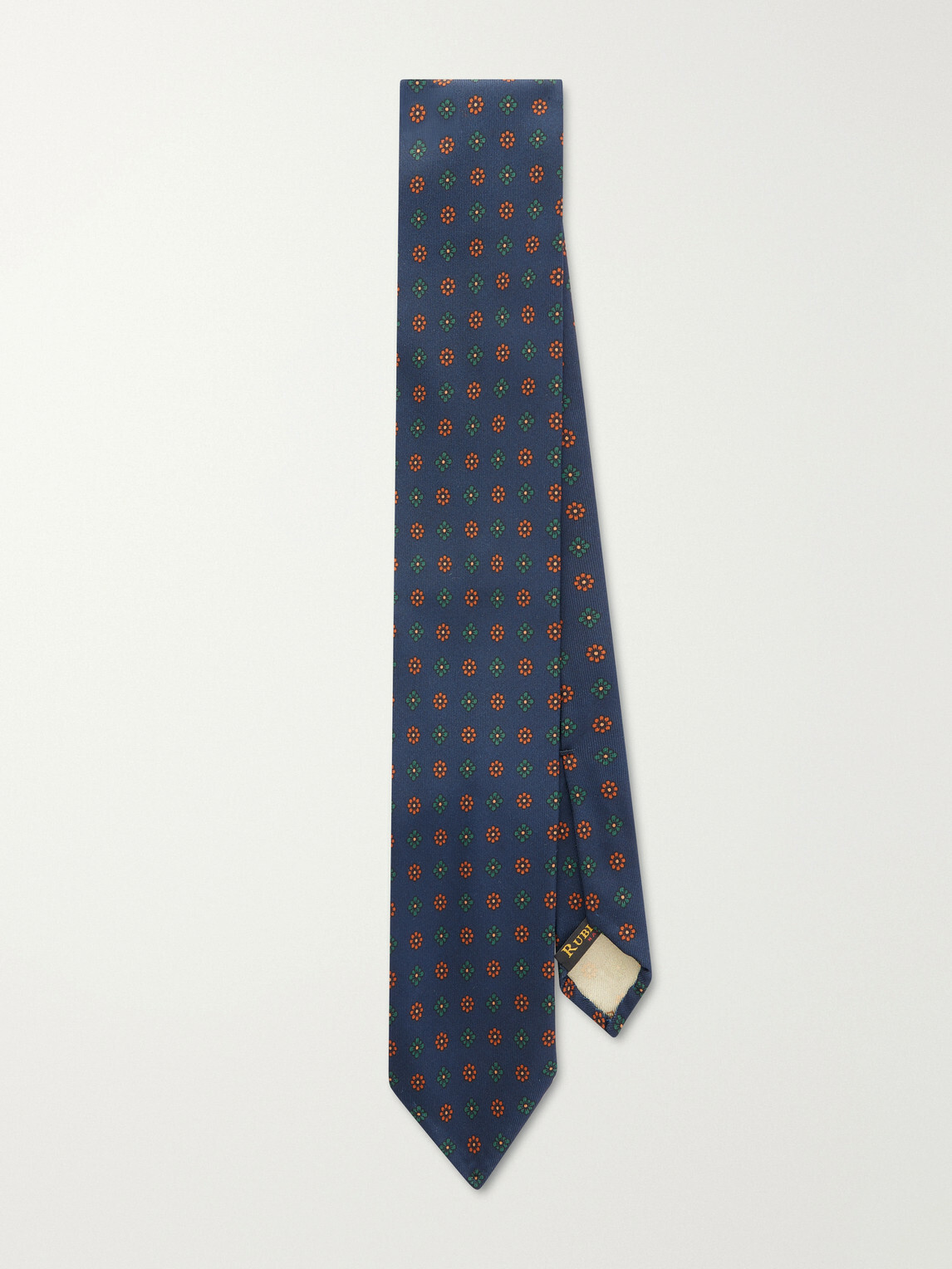 Rubinacci - 8cm Printed Silk-Twill Tie - Blue