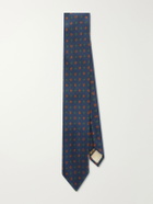 Rubinacci - 8cm Printed Silk-Twill Tie - Blue