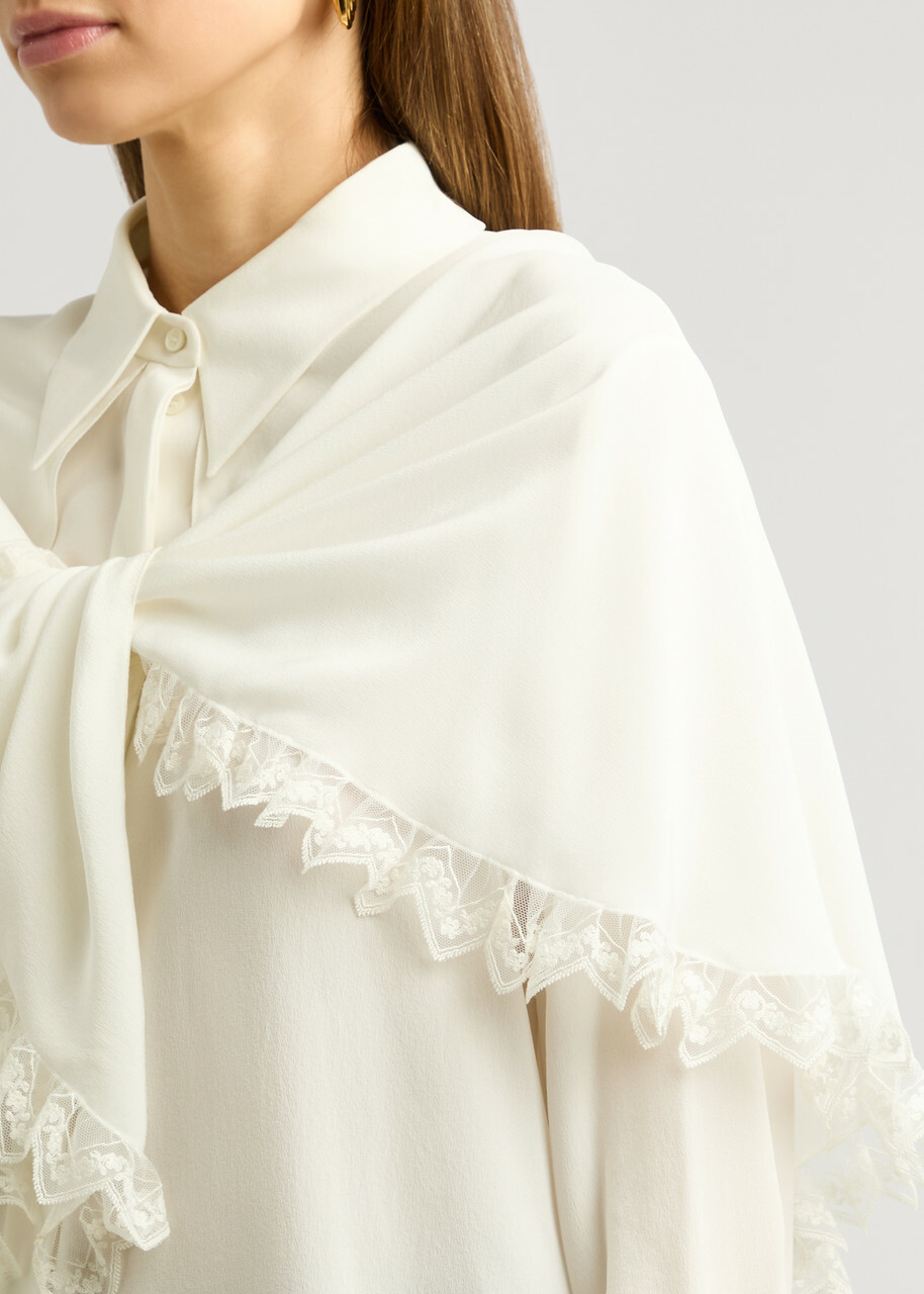【送料&関税込】ChloAC Crepe Blouse Chloé - Crêpe-silk blouse blue - The Corner