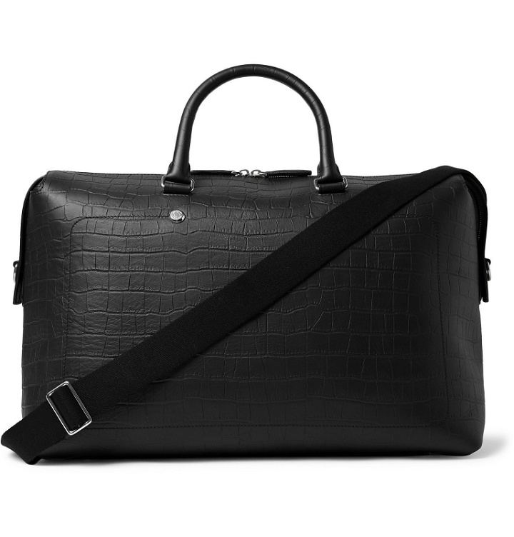 Photo: Mulberry - City Weekender Croc-Effect Leather Holdall - Black