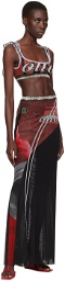 Ottolinger Red Printed Maxi Skirt