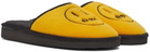 drew house SSENSE Exclusive Yellow & Black Painted Mascot Slippers