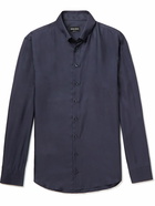 Giorgio Armani - Silk-Satin Shirt - Blue