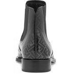 Fendi - Logo-Print Leather Boots - Black