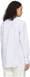 HommeGirls White 70's Stripe Shirt