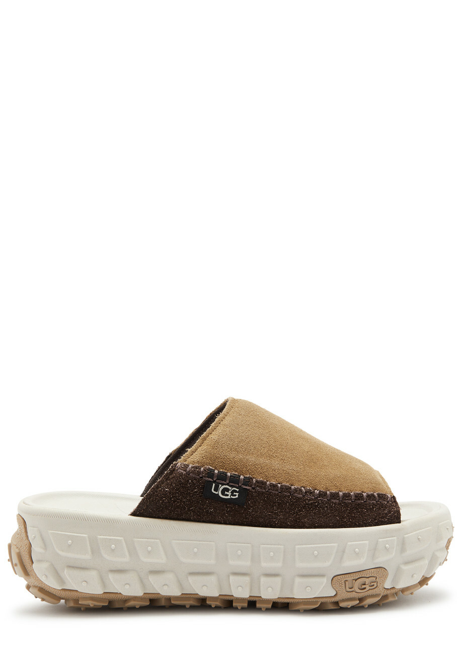 Ugg Venture Daze Suede Flatform Sliders Beige Ugg