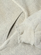 A.PRESSE - Cotton-Fleece Zip-Up Hoodie - Gray