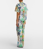Velvet Trixie printed cotton wide-leg pants