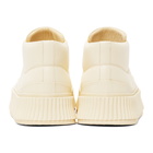 Jil Sander Off-White Leather Platform High-Top Sneakers