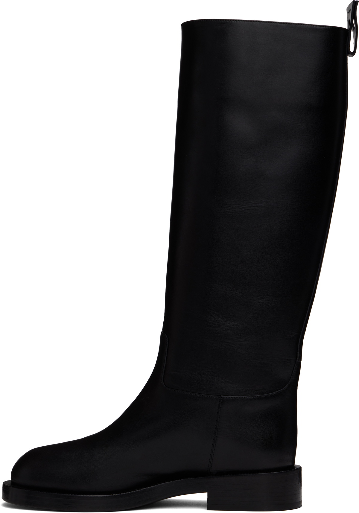 Rabanne Black Smooth Leather Tall Boots