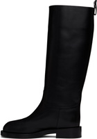 Rabanne Black Smooth Leather Tall Boots
