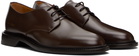 Common Projects Brown Polished Leather Derbys