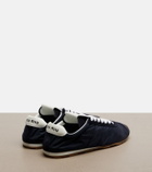 Miu Miu Plume suede-trimmed sneakers